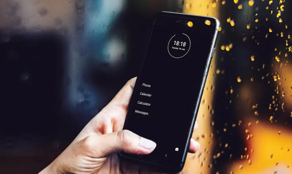 Minimalist phone launcher app on an Android phone